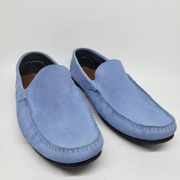 Ortiz & Reed Loafers Blue Suede Mens Size 13 Eur 46 - Picture 1 of 11